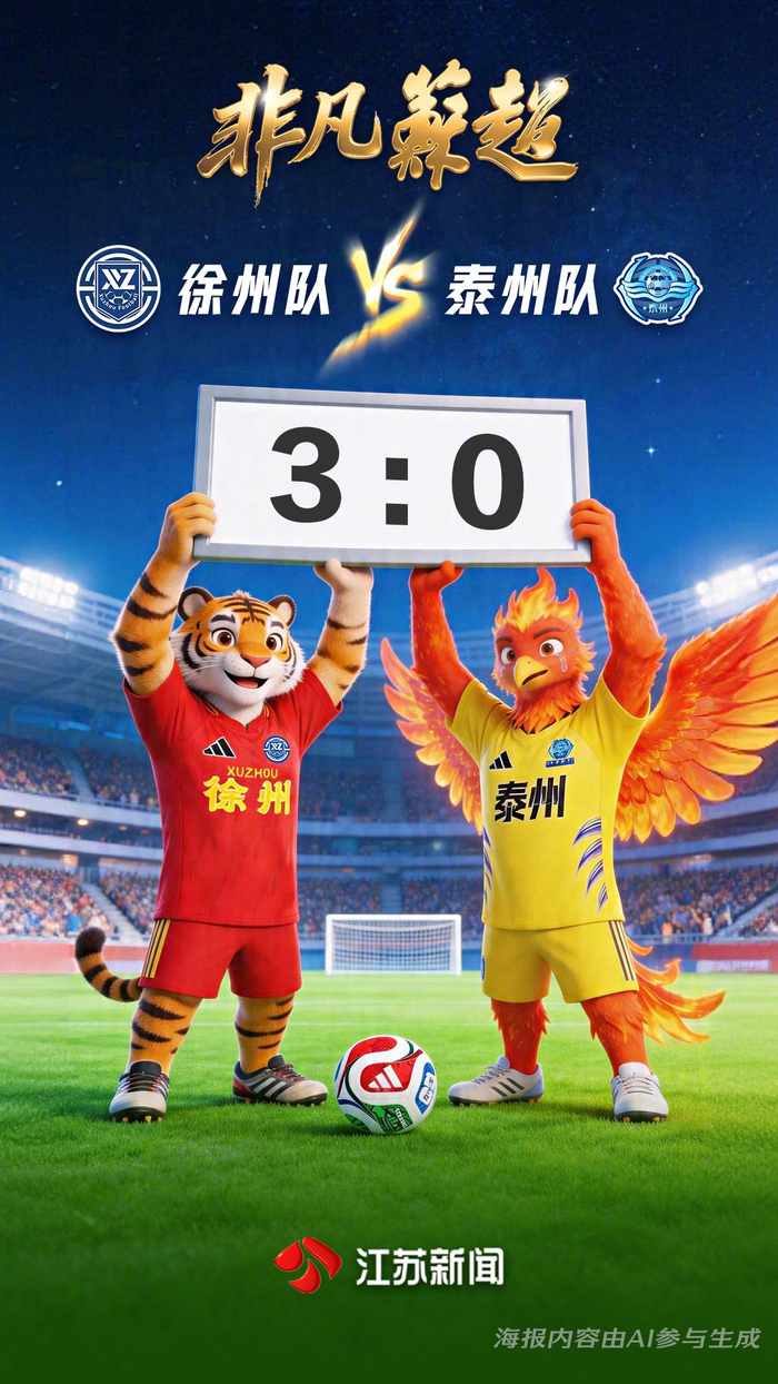 苏超联赛第二轮：卫冕冠军首败，苏北球队全胜